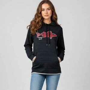 Women's Grey Signature Sportswear Concepts Hoodie Buffalo Plaid Walleye Size XS